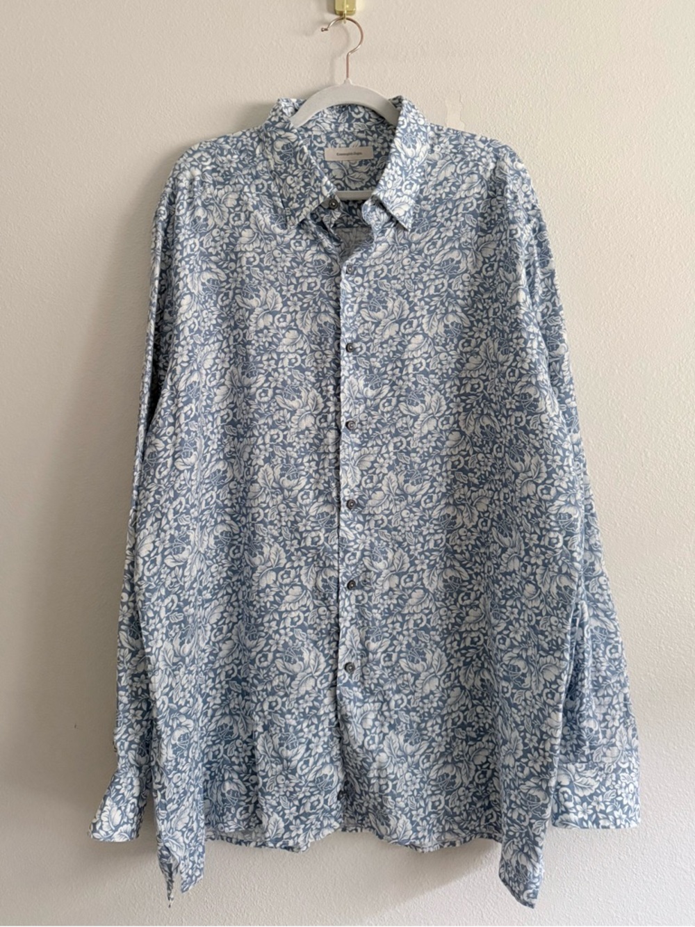 Ermenegildo Zegna 100% Linen Floral Button Down Shirt Men’s Sz XXL